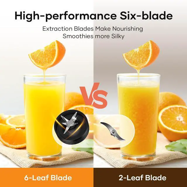 Alt view image 6 of 7 - TENKER 1000W Fruit Vegetable Smoothies Blenders Juice Citrus Countertop Blenders 23 OZ Cups