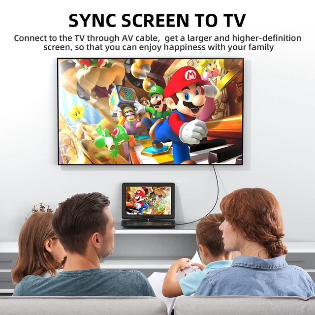 Alt view image 3 of 7 - TENKER 16.9" Portable DVD Players w/14" HD Swivel Screen, 6-Hour Rechargeable Battery Black Color