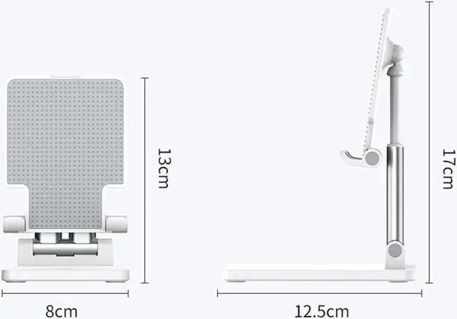 Alt view image 7 of 7 - Desktop Tablet Mobile Phone Holder Stand Angle Height Adjustable Foldable Cell Phone Stand Compatible with All Mobile Phone/Tablet PC