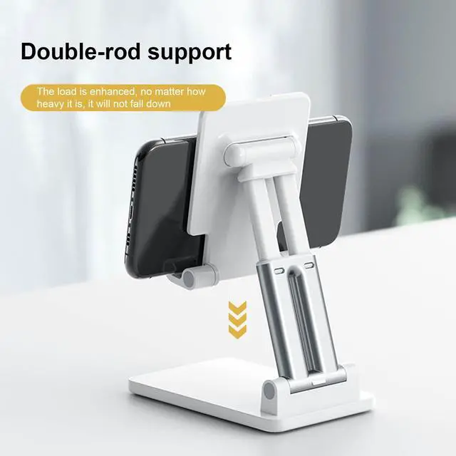 Alt view image 3 of 7 - Desktop Tablet Mobile Phone Holder Stand Angle Height Adjustable Foldable Cell Phone Stand Compatible with All Mobile Phone/Tablet PC