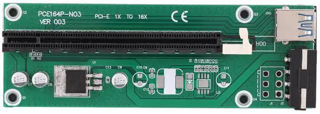 Alt view image 5 of 7 - USB 3.0 PCI-E PCI Express 1x to 16x Extender Riser Board Card Adapter with SATA Power Cable & USB Cable