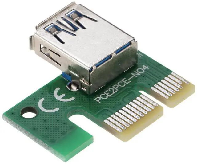 Alt view image 4 of 7 - USB 3.0 PCI-E PCI Express 1x to 16x Extender Riser Board Card Adapter with SATA Power Cable & USB Cable