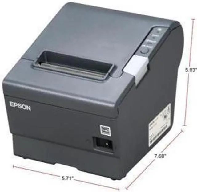 Alt view image 3 of 4 - TM-T88V 3" Single-station Thermal Receipt Printer, USB, Serial, Dark Gray - C31CA85084