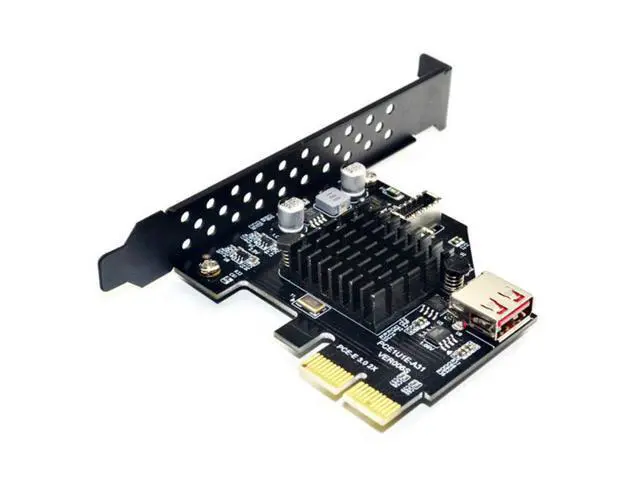 Alt view image 5 of 7 - SM USB 3.1 Front Panel Socket & USB 2.0 to PCI-E Express Card Adapter for Motherboard