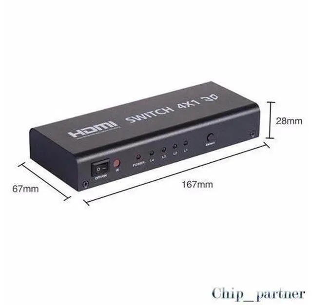 Alt view image 6 of 7 - 4K*2K HDMI Converter Splitter 4 in 1 out Digital Optics Audio Splitter 3D Video