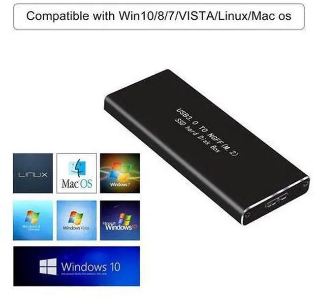 Alt view image 5 of 7 - Wanmingtek M.2 to USB Adapter, B/B+M Key M.2 SSD Adapter USB 3.0, USB3.0 to 2230 2242 2260 2280 M2 SSD Drive Adapter, NGFF Converter SSD Reader Card