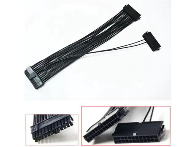 Alt view image 2 of 7 - 24-pin To Dual 24-pin ATX Power Supply Connector Splitter Dual-PSU ATX adapter