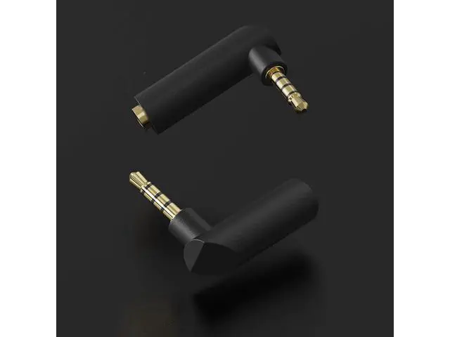 Alt view image 4 of 5 - Right Angle 3.5mm 90 Degree Audio Adapter Headphone Jack TRRS 1/8 Male to Female Connector for Laptop Xbox Controler Smartphone Roku Remote (2-Pack)
