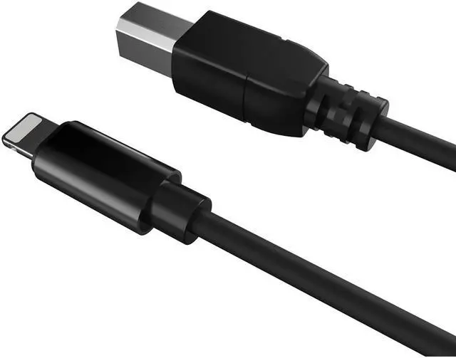 Alt view image 3 of 5 - MIDI for iPhone Cable, OTG USB 2.0 Type B Converter Cord Compatible with iOS Devices to Midi Controller, Midi Keyboard, Recording Audio Interface, Electronic Music Instrument USB Microphone 3.3ft