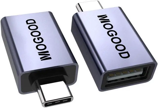 Main image of USB C to USB Adapter,MOGOOD USB C to USB 3.0 Adapter,USB C Female to USB Male Adapter Compatible with MacBook Pro 2019,MacBook Air 2020,Dell XPS and Type C Devices Grey 2