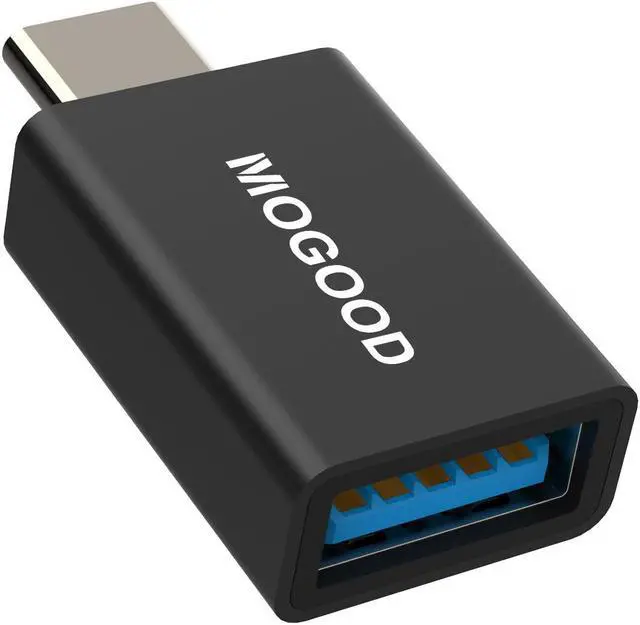 Main image of USB C to USB Adapter,MOGOOD USB C to USB 3.0 Adapter,USB C Female to USB Male Adapter Compatible with MacBook Pro 2019,MacBook Air 2020,Dell XPS and Type C Devices Black 1