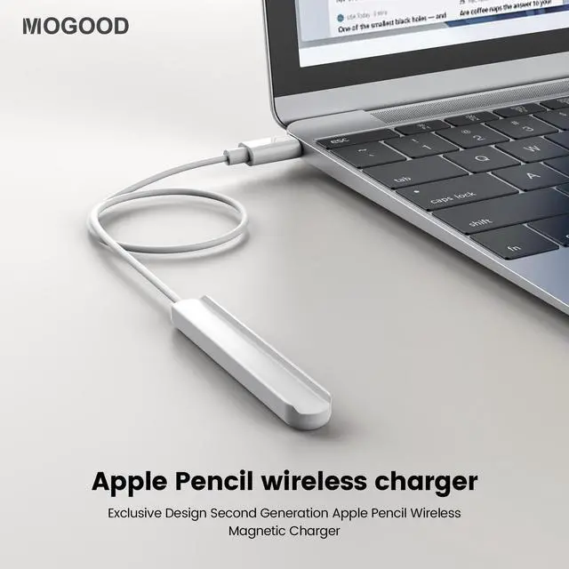 Alt view image 3 of 6 - MOSAG Stylus Pen Charging Cable Pencil Charger Compatible with Apple Pencil 2nd Generation Only Stylus Charging Cord Save Your Ipad Battery
