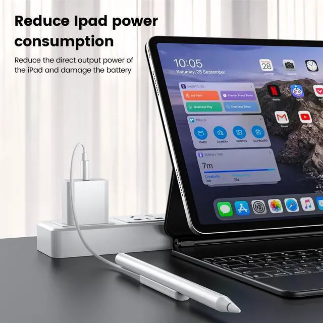 Alt view image 4 of 6 - MOSAG Stylus Pen Charging Cable Pencil Charger Compatible with Apple Pencil 2nd Generation Only Stylus Charging Cord Save Your Ipad Battery