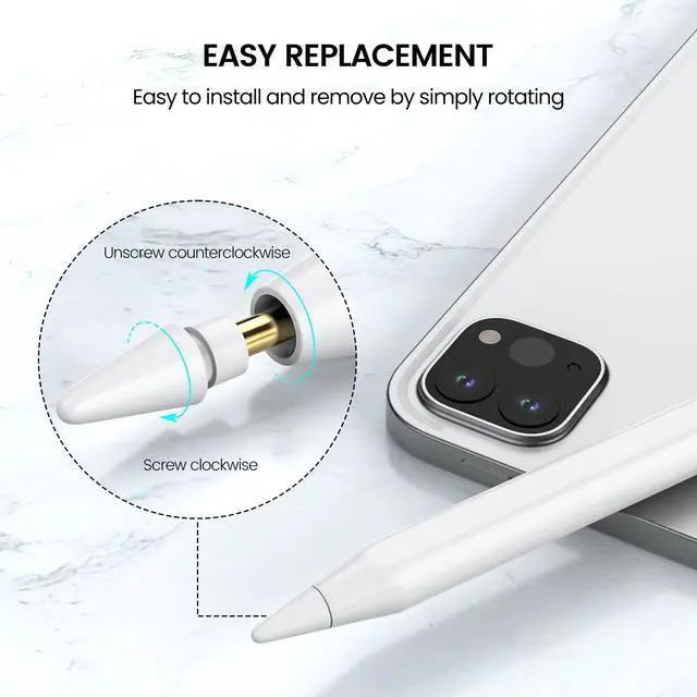 Alt view image 5 of 6 - Pencil Tips for Apple Pencil Replacement Tips Digital Pens iPencil Nib Fine Point Precise Control Pen Nibs Compatible with Apple Pencil 1st/2nd Generation