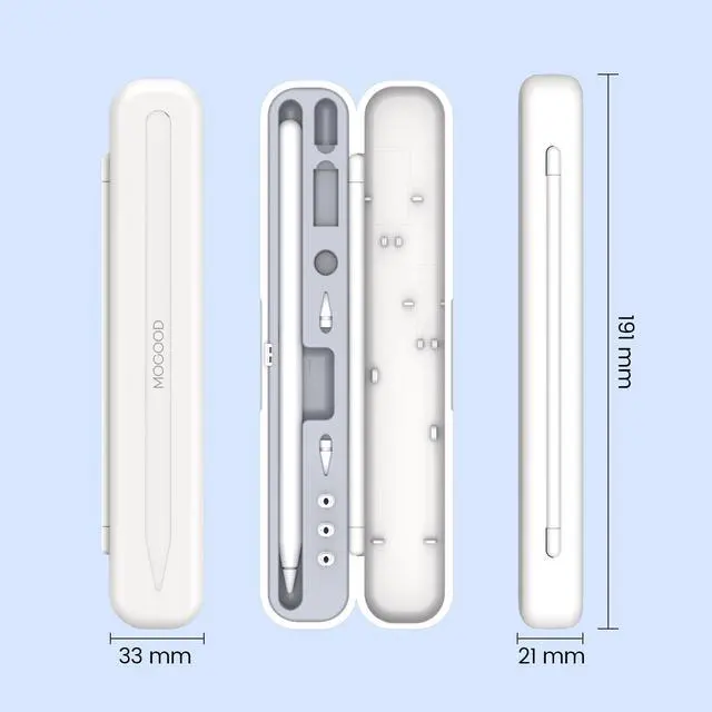 Alt view image 5 of 6 - Carrying Pencil Case Storage Box with Lid for Apple Pencil 2nd Gen and 1st Generation Pen Protective Carrying Case Lightweight Compact Holder Hard Storage Box for iPad Pencil Holder Accessories