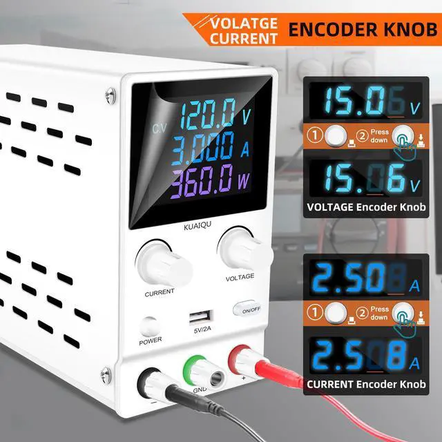 Alt view image 6 of 7 - KUAIQU SPPS-B1203D 120V 3A Temperature Controlled Fan Dc Switching Programmable Power Supply Factory Test Repair Mobile Phone PCB DC Power Supply White