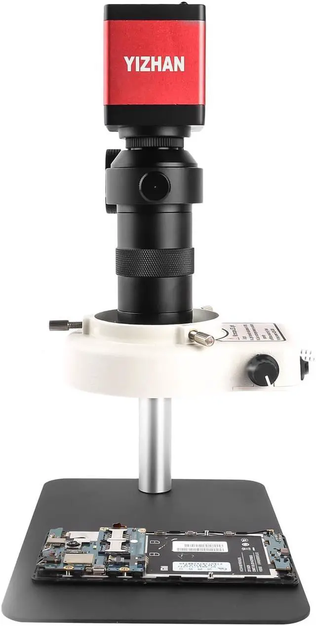 Alt view image 5 of 7 - 130X Digital Electronic Video Microscope With 60FPS 1080P 13MP Jewelry Camera Mobile Phone Repair Microscope Low Thickness Working Board White