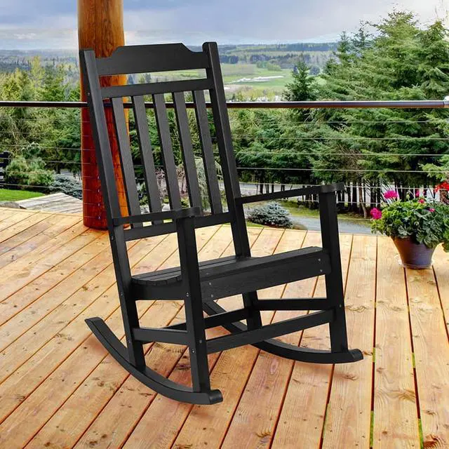 Alt view image 13 of 20 - Winston All-Weather Rocking Chair in Black Faux Wood