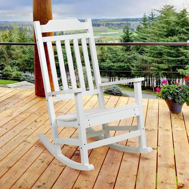 Alt view image 13 of 20 - Winston All-Weather Rocking Chair in White Faux Wood