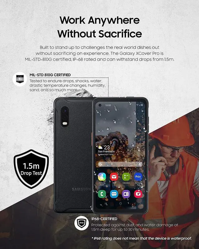 Alt view image 2 of 3 - Samsung Galaxy XCover Pro, 64 GB, Black, Unlocked