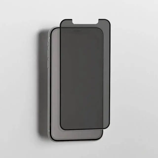 Alt view image 3 of 5 - BodyGuardz SpyGlass Edge Privacy Tempered Glass Screen Protector For iPhone 11 Pro Max / iPhone Xs Max