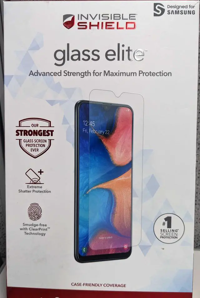 Main image of ZAGG InvisibleShield Glass Elite Screen Protector for Samsung Galaxy A20 - Clear