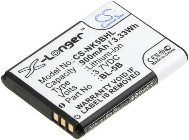 Alt view image 5 of 9 - 950mAh Battery for Vertu Constellation, BL-5V, Nokia BL-5B