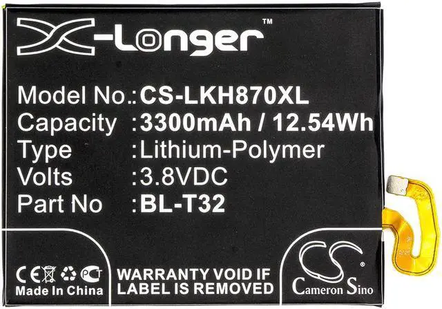 Alt view image 5 of 5 - Battery Replacement for LG H873U H871 US997U AS993 VS988G VS988P H870S VS988 G600KR G600S G600LR VS988T H873 G600SP H870I VS988B H870DS H870U G600SR G600KP G6 TD-LTE G600LP H870DSU BL-T32 EAC63438701