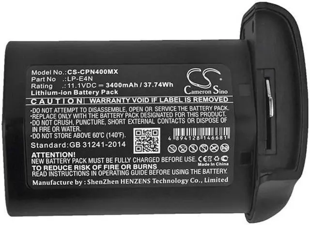Alt view image 5 of 5 - Battery Replacement for Canon EOS-1Ds Mark III MR-14EX 540EZ MT-24EX EOS-1D X 1DS Mark 3 580EX EOS-1D Mark IV EOS 1DX Mark 2 EOS-1D MarkIII 1DX 1D Mark 3 580EX-II 1D Mark 4 550EX LP-E4N