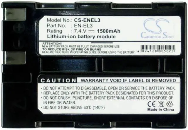 Alt view image 5 of 5 - Battery Replacement for NIKON D70 D100 SLR D70s D50 D100 EN-EL3a EN-EL3