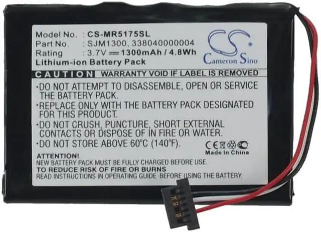 Alt view image 6 of 11 - 1300mAh SJM1300 Battery for Magellan RoadMate 5175-LM, RoadMate 5175TLM