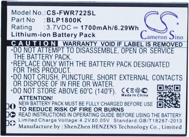 Alt view image 5 of 5 - Hotspot Battery for Franklin Wireless BLP1800K R722 R774 R775 CS-FWR722SL 1700mA