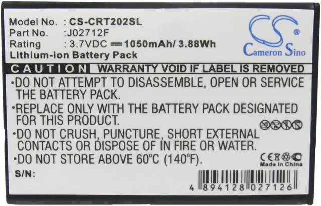Alt view image 5 of 5 - Battery for Creative Vado HD J02712F MP3 Media Player CS-CRT202SL 3.7v 1050mAh