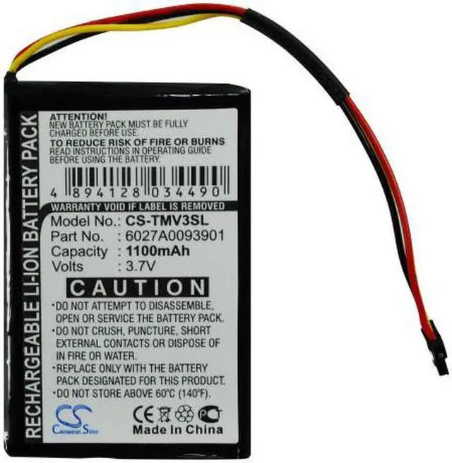 Alt view image 9 of 14 - 1100mAh Battery for TomTom XL IQ V3 4EM0.001.01 N14644, p/n: TomTom 6027A0093901