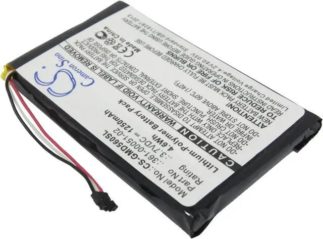 Alt view image 2 of 6 - Replacement Battery Garmin 361-00051-02 Lithium Polymer For GPS Models 1 Pack