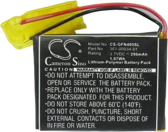 Alt view image 6 of 7 - 290mAh 361-00034-01 Battery for Garmin Foretrex 401, Foretrex 405, Foretrex 405cx