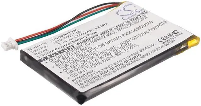 Main image of Battery for Garmin GPS Navigation 010-00657-06 Nuvi 770 770T CS-IQN770SL 1250mAh
