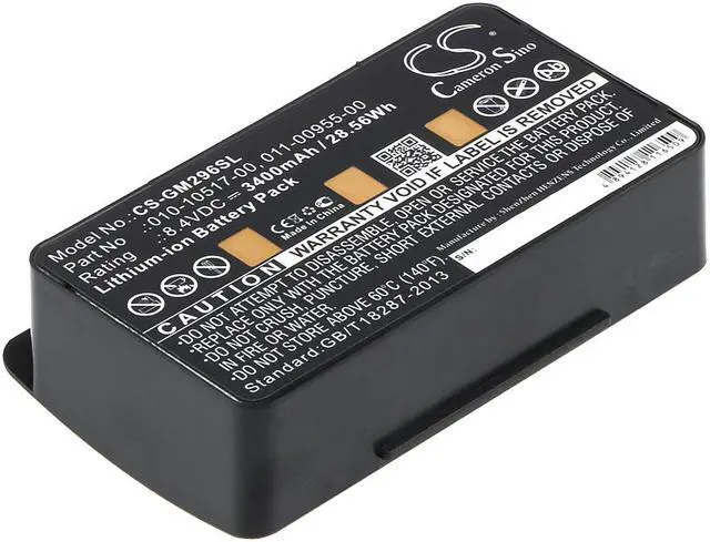 Alt view image 2 of 6 - extended 3400mah battery for garmin gpsmap 276c 296 376c 378 396 478 495 496