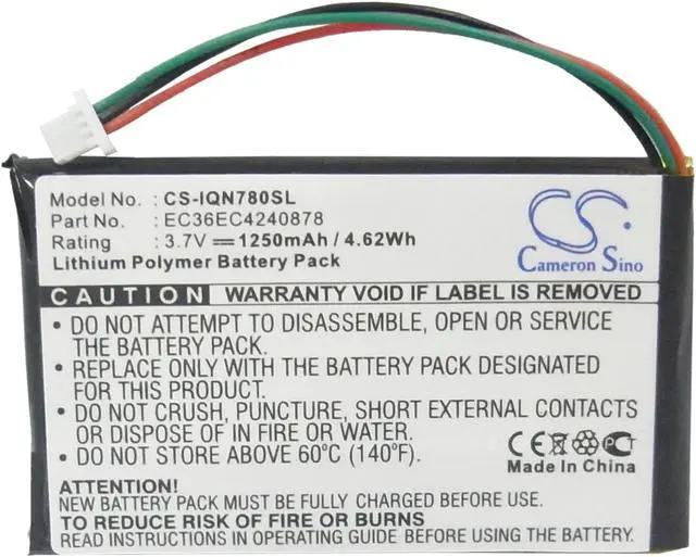Alt view image 10 of 16 - 1250mAh Battery for Garmin Nuvi 780, 780T, 785, 785T, EC36EC4240878