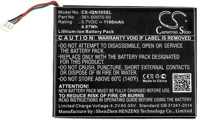 Alt view image 3 of 5 - Battery for Garmin 361-00070-00 3597LMT Nuvi 3597 3597LMTHD 3598 3598LMT-D GPS