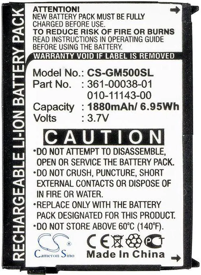 Alt view image 5 of 5 - Battery for Garmin 361-00038-01 Aera 500 510 550 560 Nuvi Zumo 220 600 650 660LM