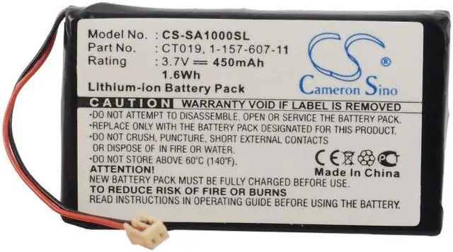 Alt view image 5 of 6 - Battery for Sony Walkman NW-A1000 NW-A1200 NW-A1200s A1200v 1-157-607-11 CT019