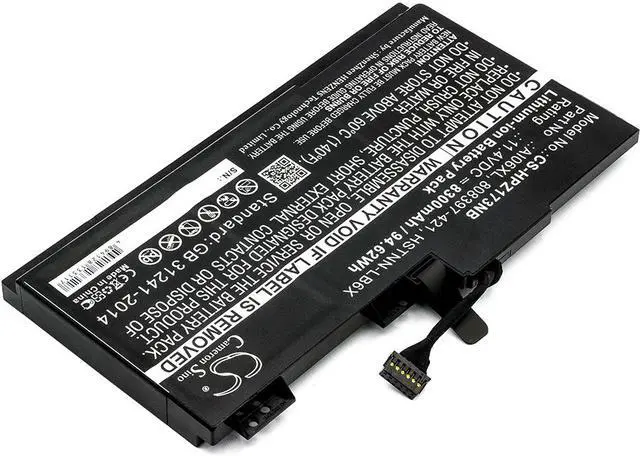 Alt view image 2 of 4 - Battery Replacement for HP ZBook 17 G3 T7V64ET ZBook 17 G3 (T7V67EA) ZBook 17 G3(Y6J66ET) 808397-421 AI06XL HSTNN-C86C 808451-002 A106XL 808451-001 AI06096XL AI06096XL-PR HSTNN-LB6X