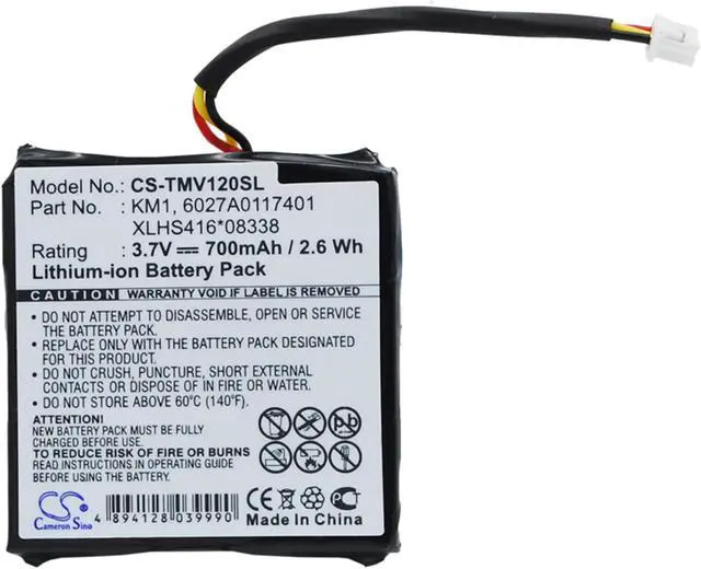 Alt view image 5 of 15 - 700mAh Battery for TomTom Via 120, 125, 1405TM, Live, Euro, 4EH44, KM1