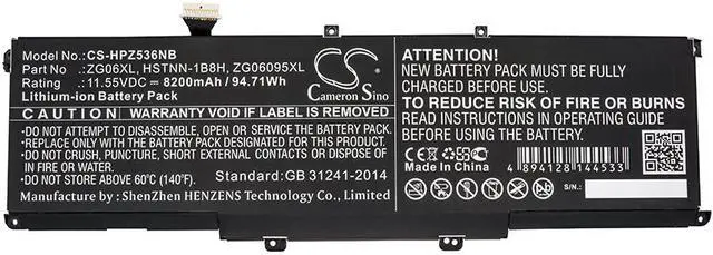 Alt view image 3 of 4 - Battery Replacement for HP ZBook Studio x360 G5 ZBook Studio x360 G5-4QH13EA ZBook Studio G5 5CN10PA ZBook Studio x360 G5 2ZC61EA L07045-855 ZG06XL HSTNN-1B8H L07351-1C1 ZG06095XL