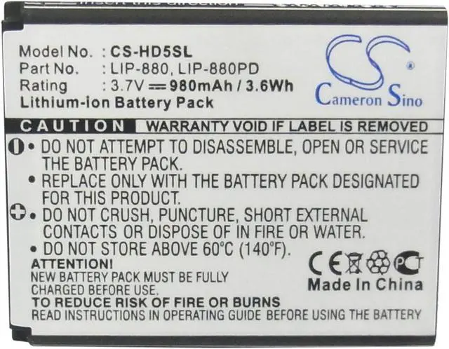 Alt view image 5 of 5 - Battery for Sony Atrac AD NW-HD5 NW-HD5B NW-HD5R NW-HD5S 2-632-807-11 LIP-880