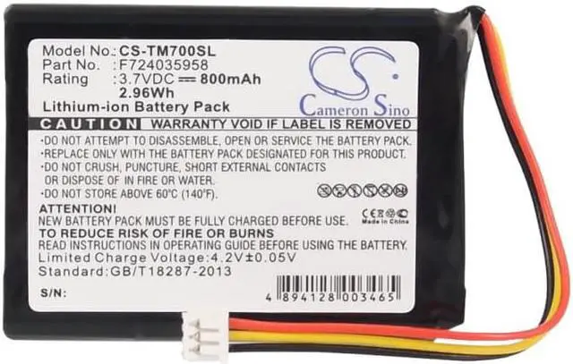 Alt view image 5 of 6 - Battery for TomTom F702019386 F724035958, LG ICP523450 C1, EDINBURGH One XL 325