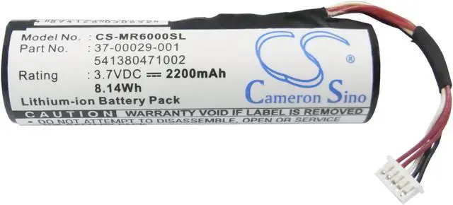 Alt view image 5 of 6 - Battery for Magellan 541380471002 RoadMate 6000 6000T GPS CS-MR6000SL 2200mAh