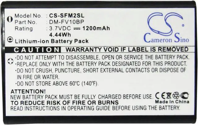 Alt view image 5 of 5 - Battery for JNC Govideo PVP4040 SSF-M2 SSF-M20 DM-FV10BP DM-Tech DM-AV10 1200mAh