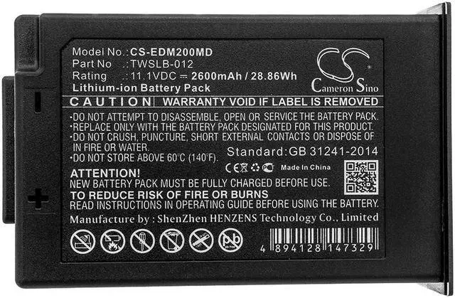 Alt view image 3 of 3 - Battery Replacement for EDAN IM20 IM12 TWSLB-012